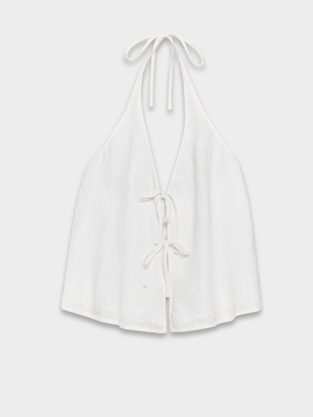 ARITZIA Rove Linen Halter Top - White